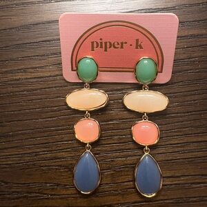 NEW Piper K Multicolor Dangle Earrings